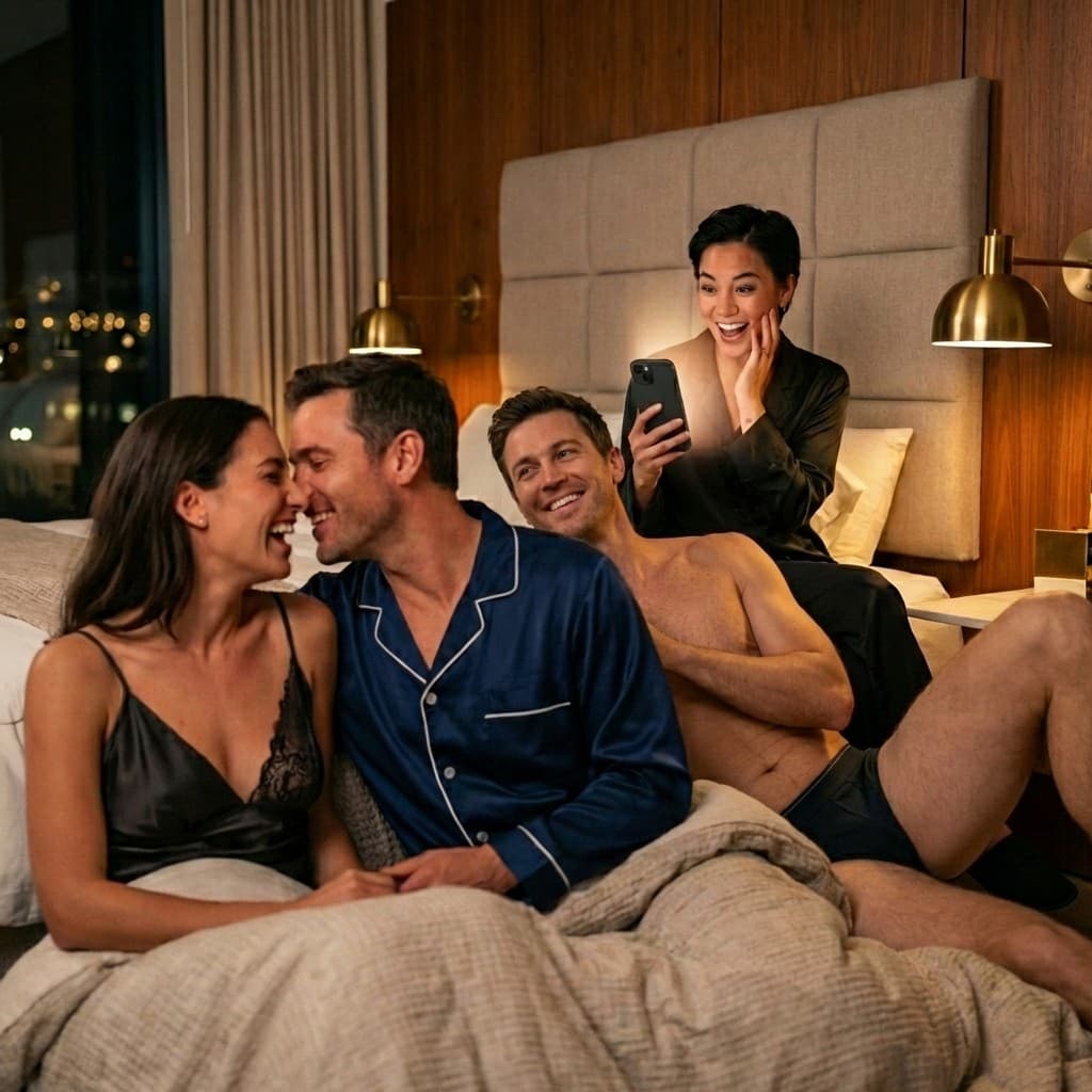 Grupa przyjaciół grająca w HeatApp